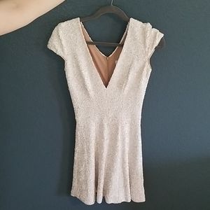 White sequined dress